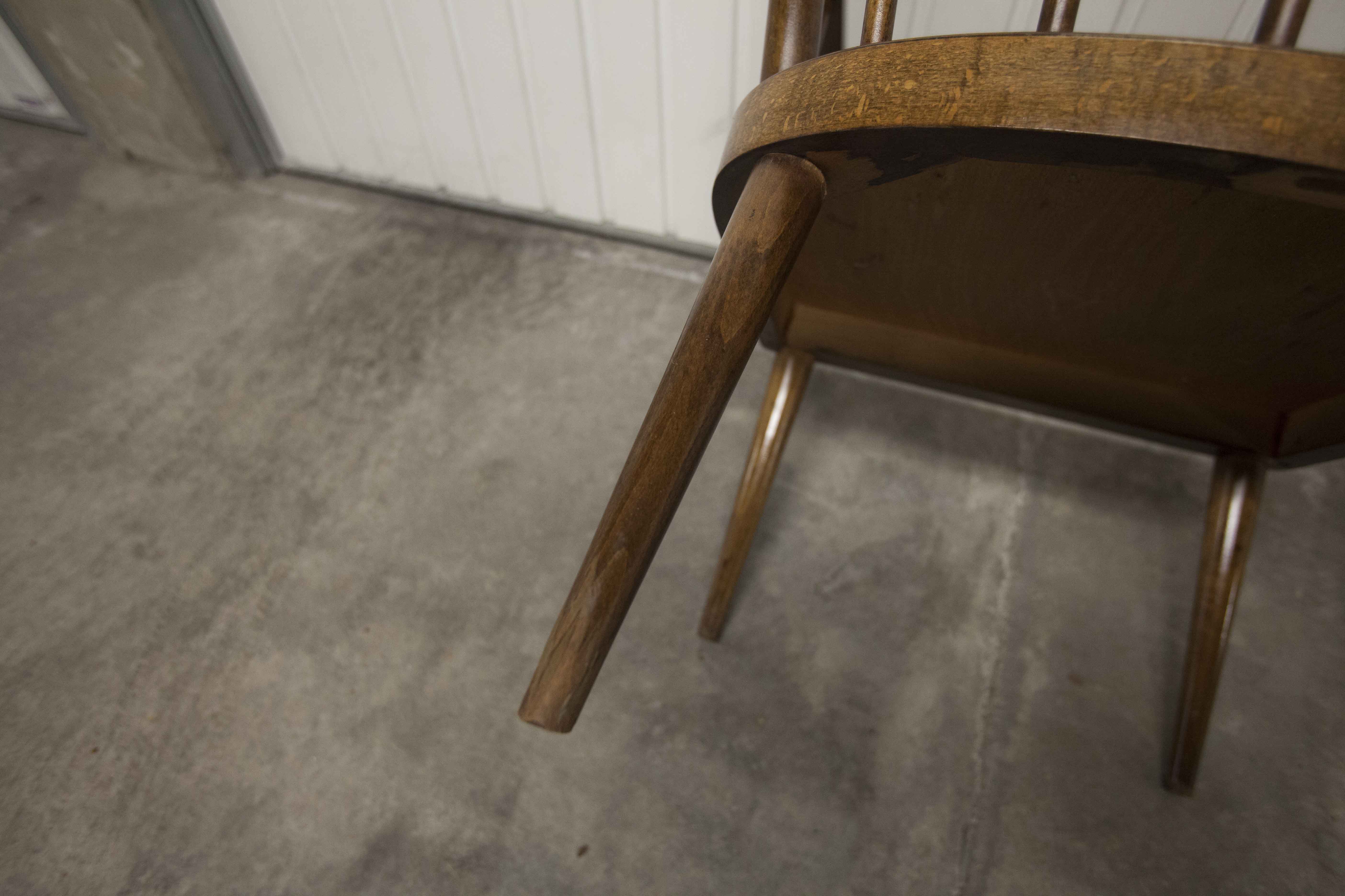 Fauteuil Baumann modèle éventail 1970 bois courbé