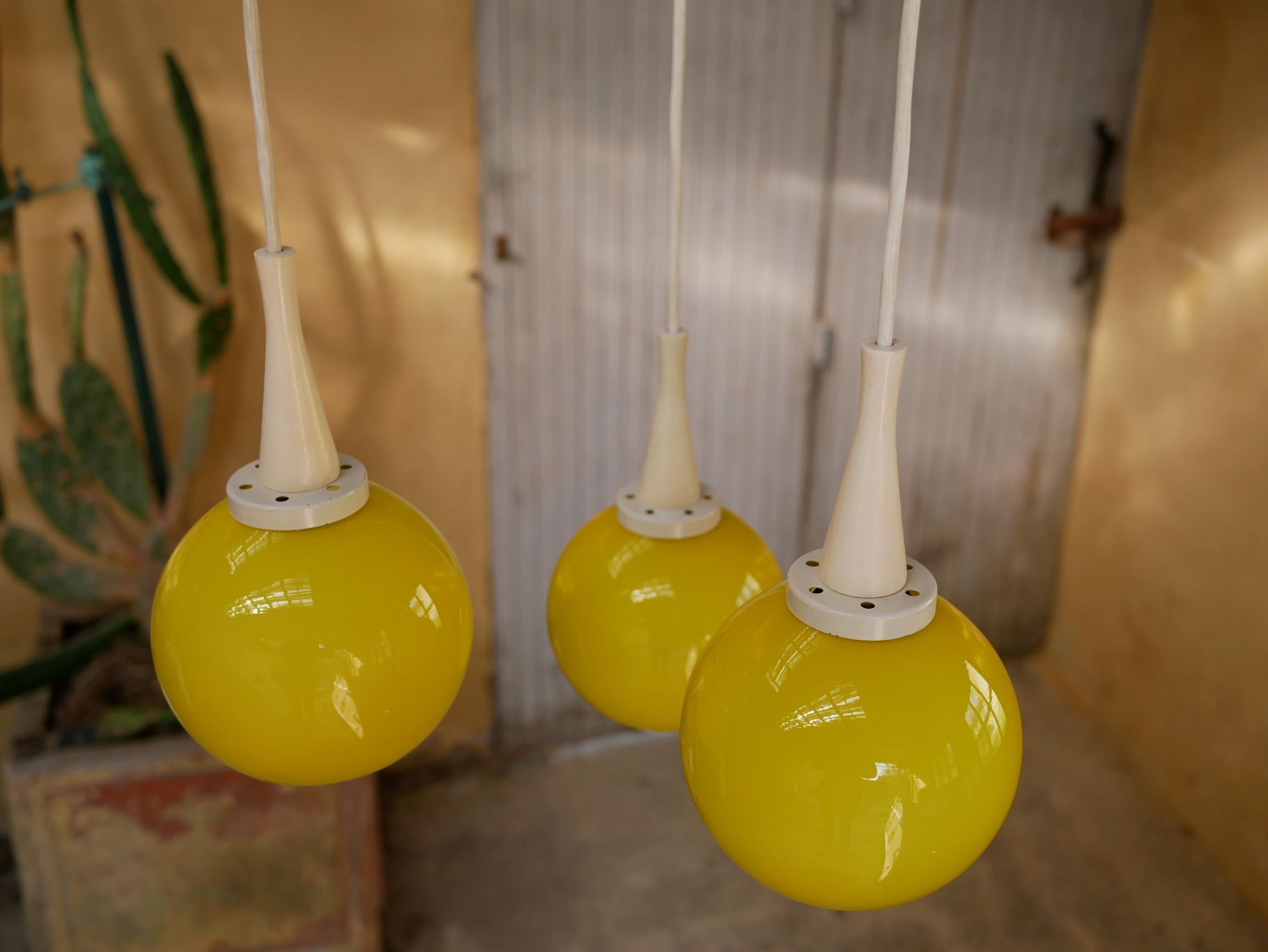 Hanging lamp cascade 3 vintage globes