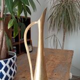 Vintage soliflore vase in solid gilded brass