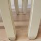 Set of 4 Vintage White Wooden Stools with Thatched Seats - 1970s Yugoslavia