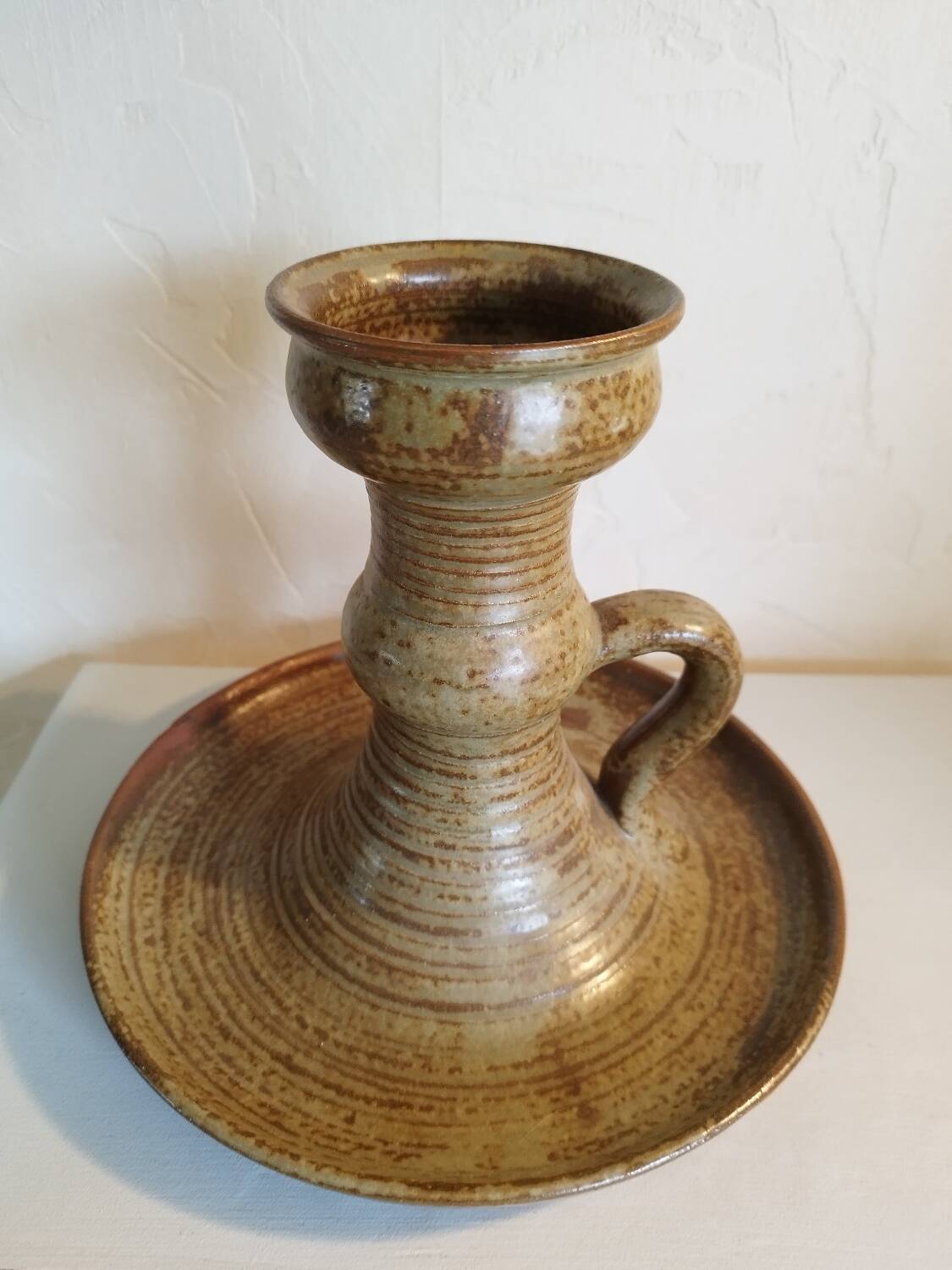 Kéraluc stoneware candlestick
