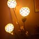 Floral floor lamp in pearlescent Capiz, 1970s.