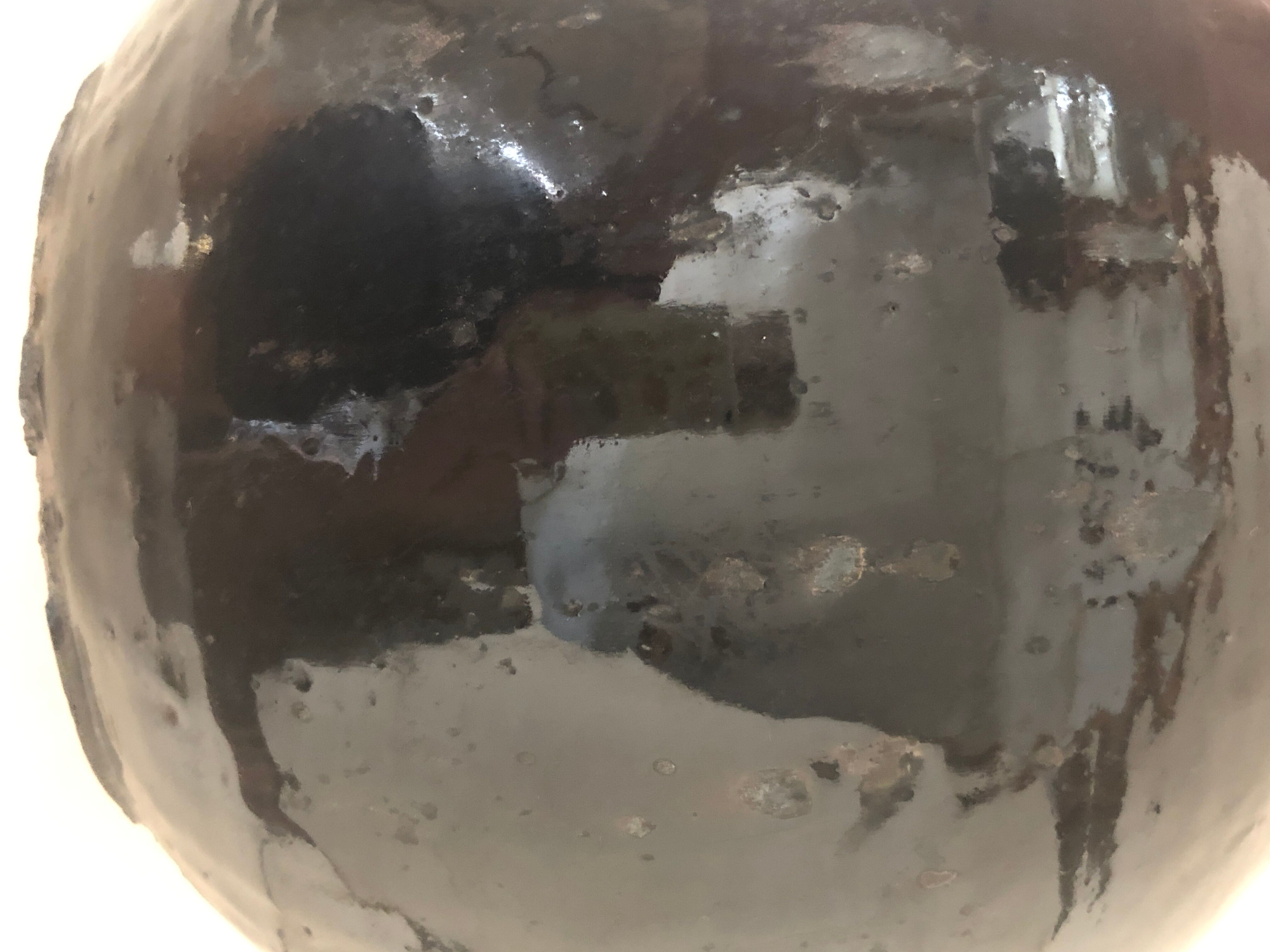 Lamp in glazed stoneware