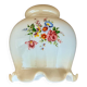 Suspension globe en verre opaline fleuri
