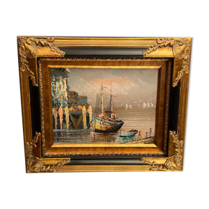 Tableau huile sur toile Marine