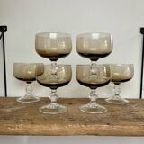 6 luminarc smoked cups