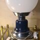 lampe vintage 1960 a 70  bleu et chrome 28x15  merci de regarder les photos