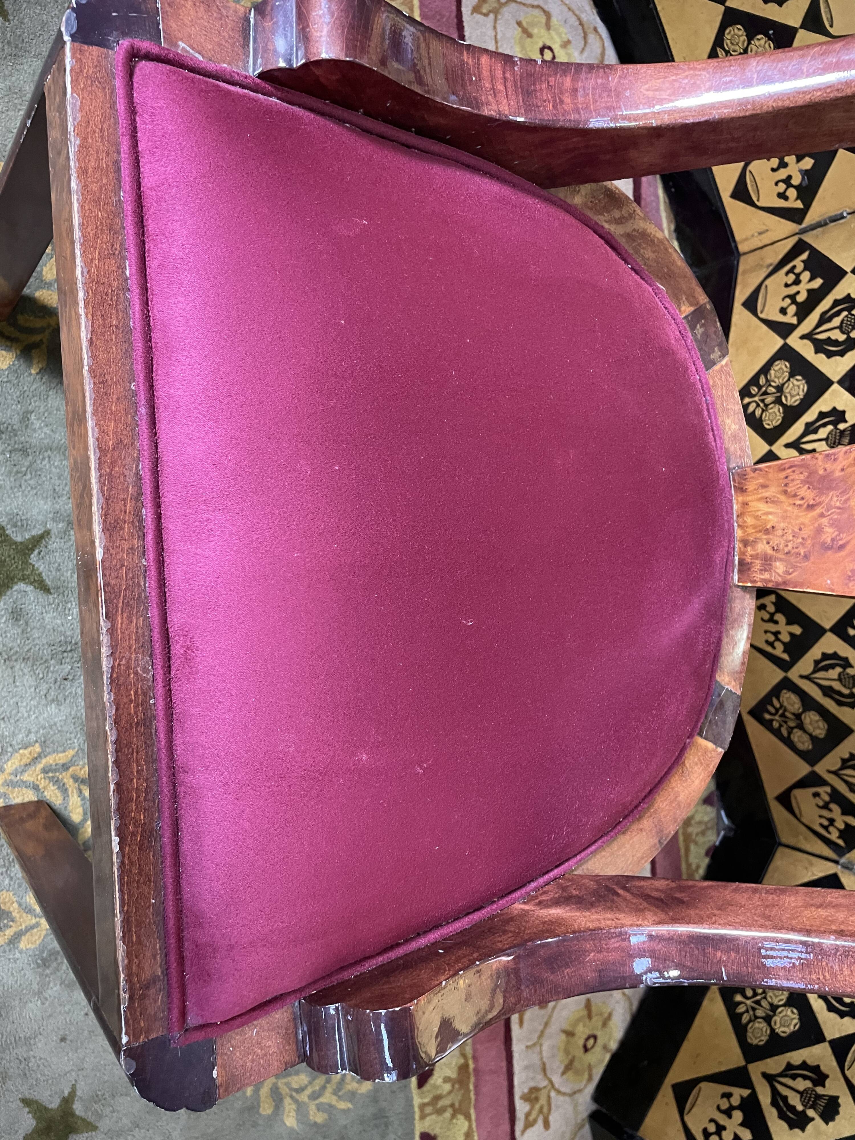 Suite of 6 Art Deco style gondola chairs