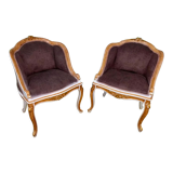 A pair of armchairs Louis XV style