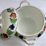 Soupière ancienne faïence Niderviller Moselle grand format pot couvert