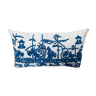 Antik cushion cover in linen duck blue - 30 x 50