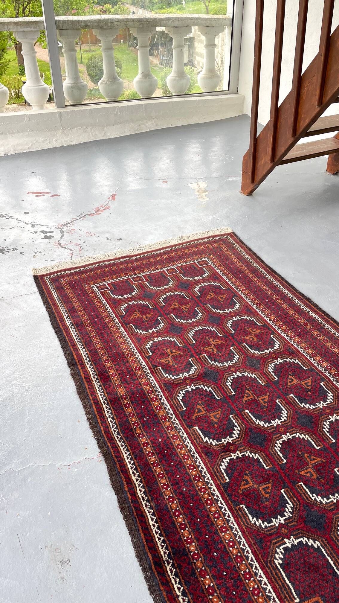 Artisanal orient rug pure vintage wool - 102cm x 204cm