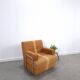 Vintage 1970s retractable lounge chair – Ochre yellow brown, sofa bed