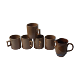 Sandstone mugs and one pitcher