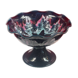 Large shower stand bowl with wave-shaped edges Vallauris 1970