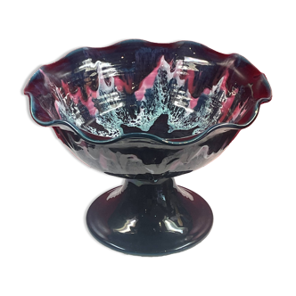 Large shower stand bowl with wave-shaped edges Vallauris 1970