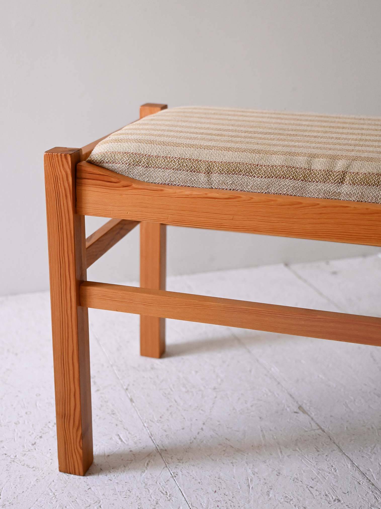 Scandinavian Oak Vintage Footstool