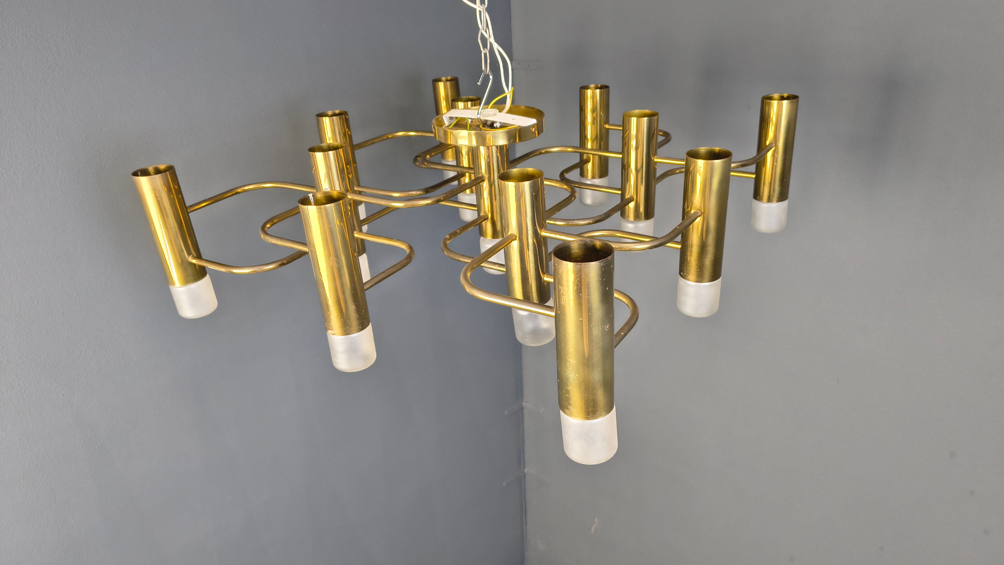 Mid century Sciolari chandelier with 13 lightpoints