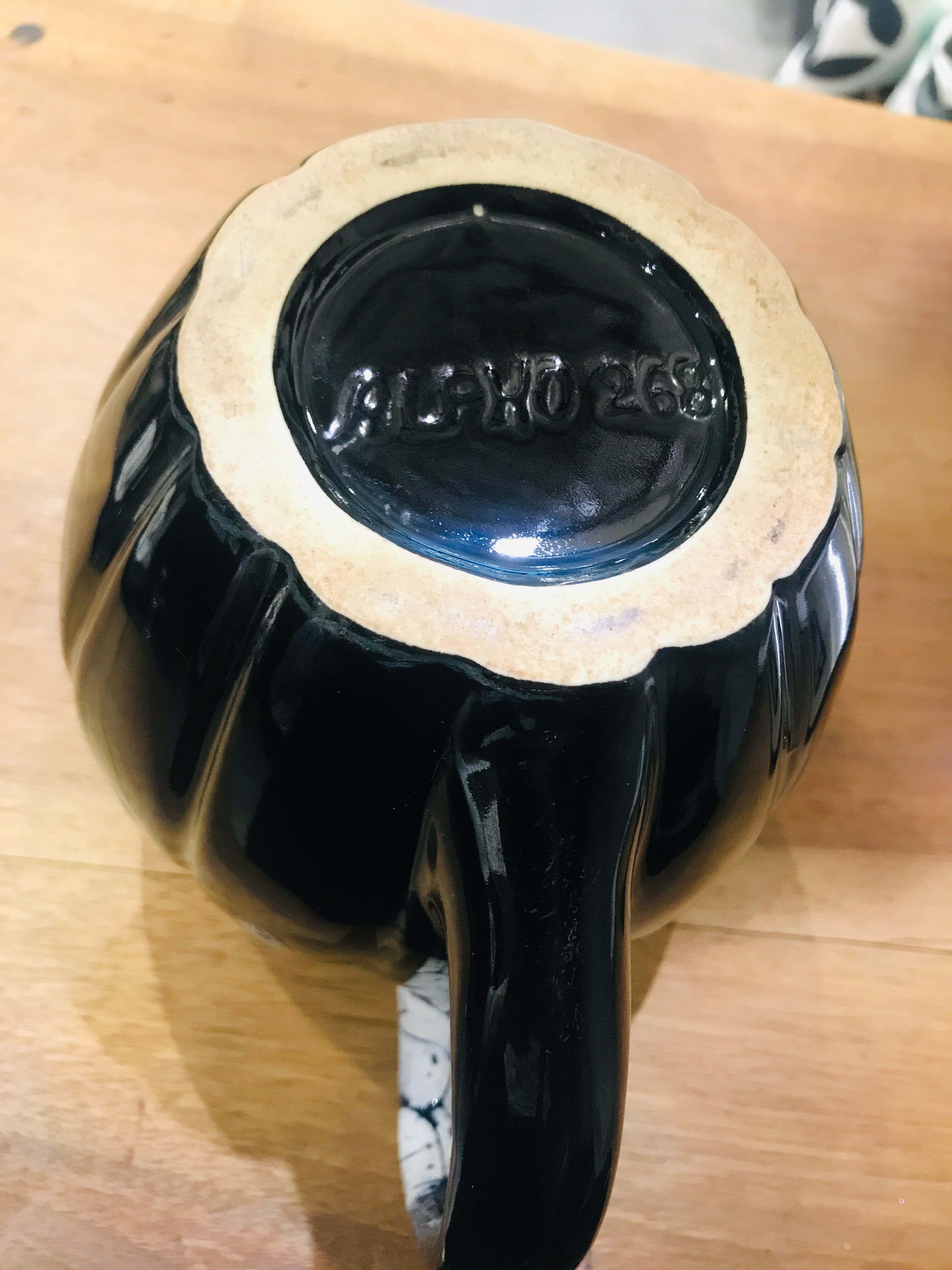 Flamed ceramic pitcher A. Mouton