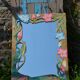 Miroir en bois sculpté " Le Paon"