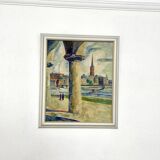 Swedish Oil on Panel – “Stockholm Motif” by Emil Hellbom (1895–1969)