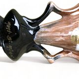 Vase en grès Flammé Grand feu 15cm souvenir Mont Saint Michel vintage ancien amphore 1991