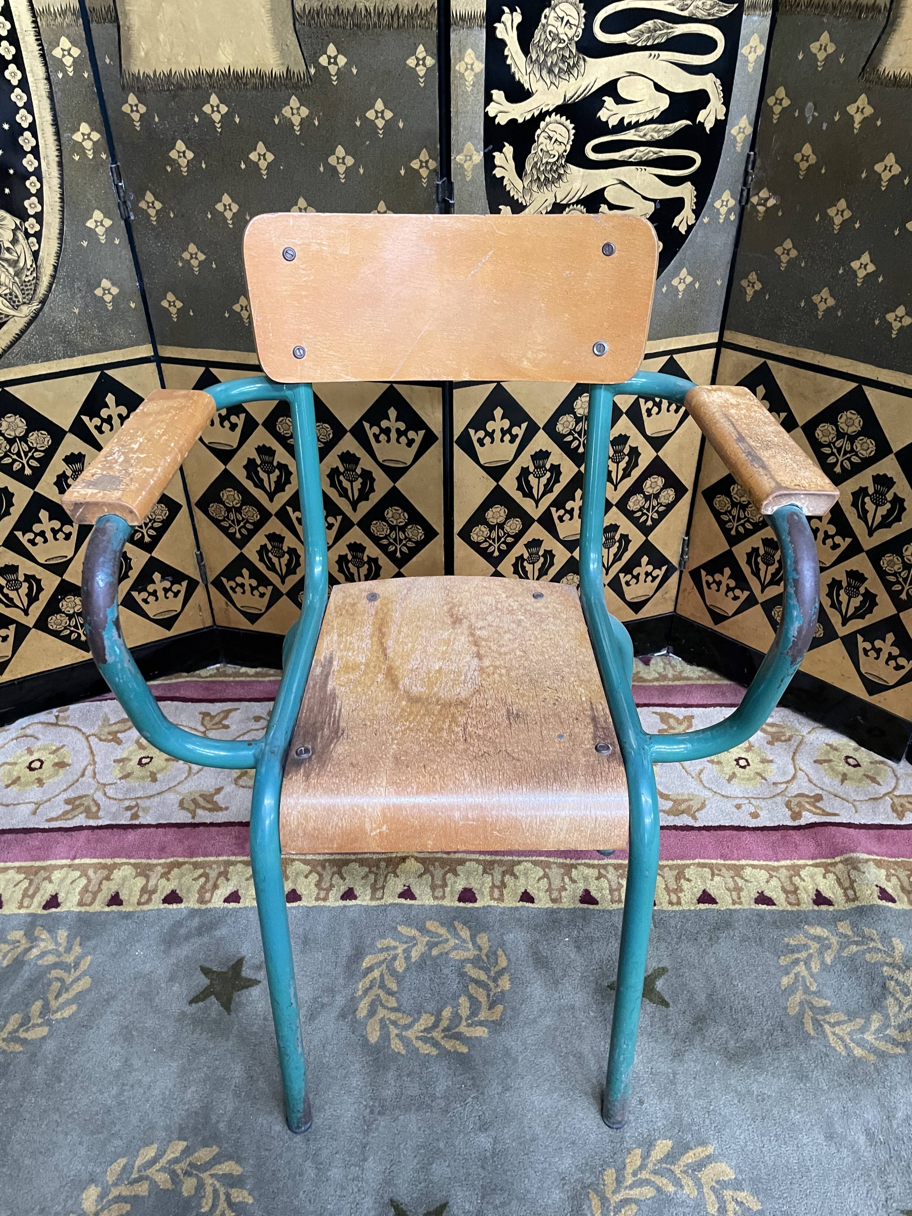 Schoolmaster's desk with armchair