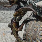 Old copper planter Hindu décor