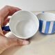 Pair of Art Deco Fox Trott Sarreguemines coffee cups, vintage earthenware