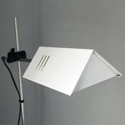 1970s original vintage white table lamp design by Veneta Lumi. Made in Italy