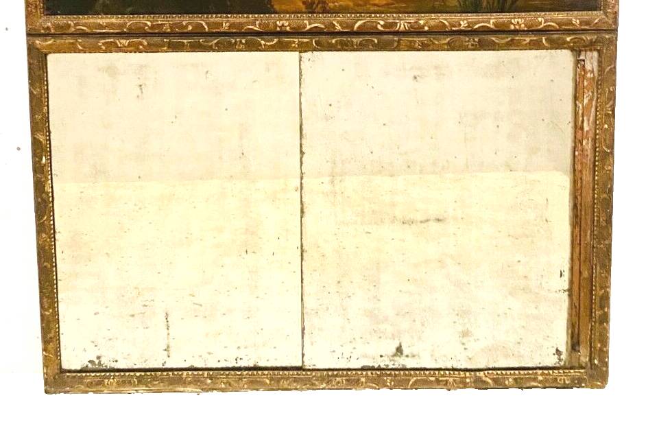 Louis XV style trumeau in carved wood 19th century