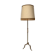 Vintage gilded brass tripod floor lamp