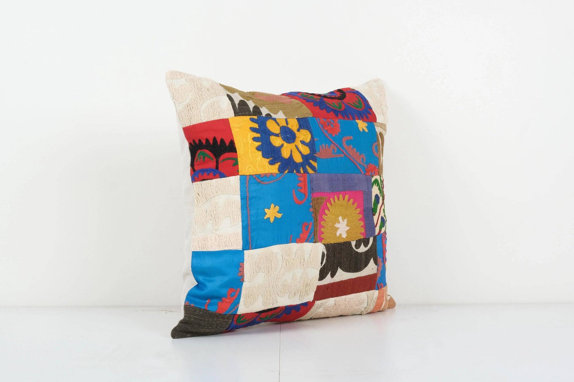 Vintage embroidered cushion cover 46x48 cm