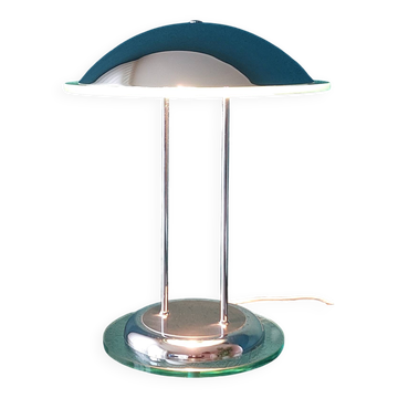 Lampe de table postmoderne en chrome par Herda, années 1980