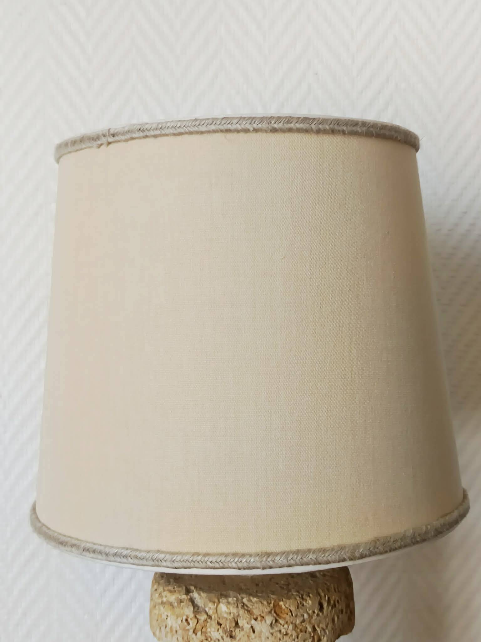 Brutalist stone lamp in Tormos style, circa 1970.