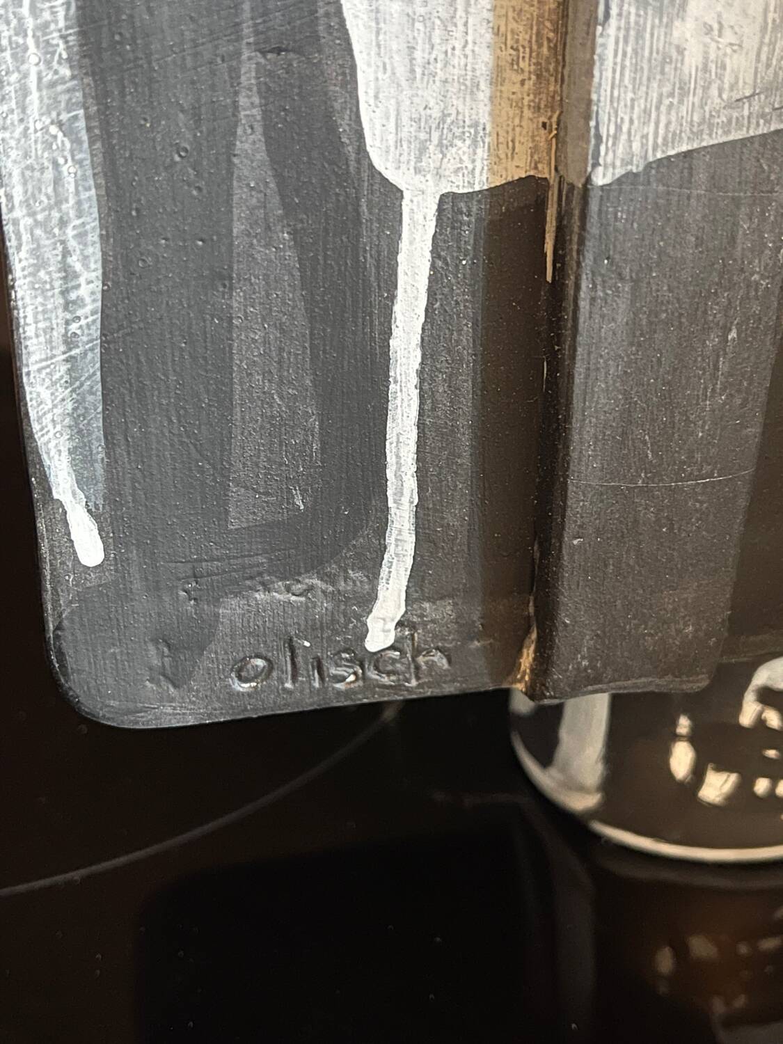 Painted Ceramic Sculpture by Olisch