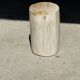 Small accent table in speckled white beige petrified wood H29 D18 - 3327
