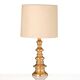 Bergbom's glazed ceramic table lamp gold model B-25 Sweden 960