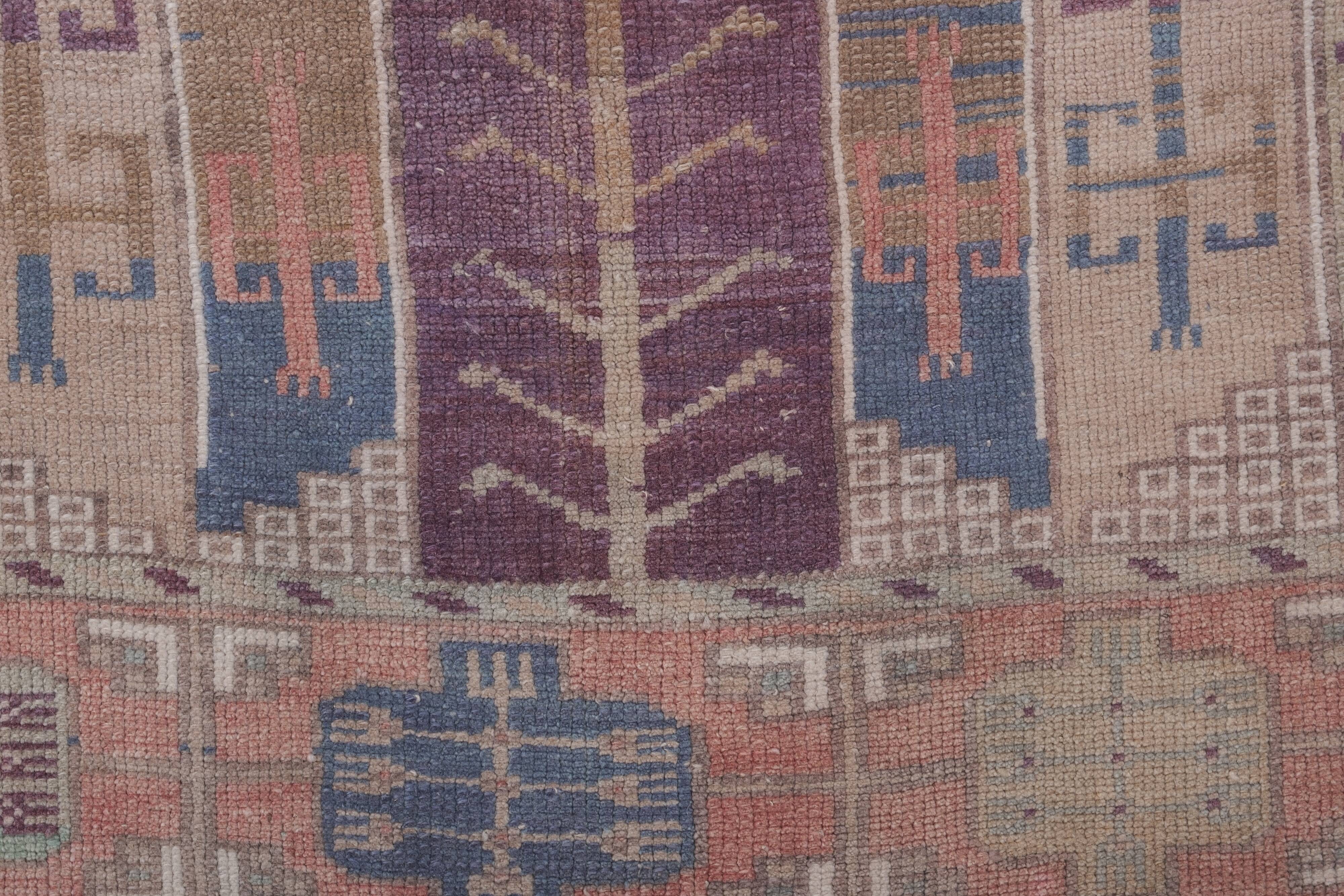 Vintage Turkish Oushak Rug Handwoven 125x198 cm
