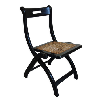 Vintage caned folding chair