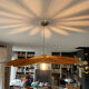 Suspension florale lin et rotin