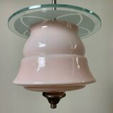 Pink opaline pendant light