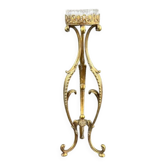 Bronze-gilt and crystal standing ashtray, 20th century