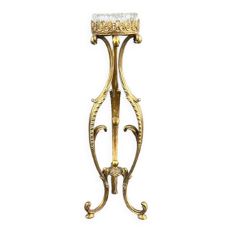 Bronze-gilt and crystal standing ashtray, 20th century