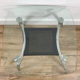 1970s Mid-Century Modern "Space Age" Chrome & Glass Coffee Table