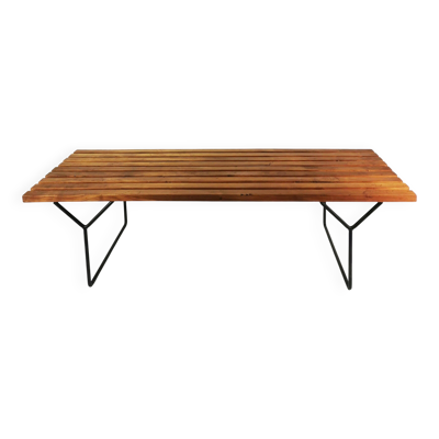 Banc modèle 400, Knoll International, conçu par Harry Bertoia, États-Unis, années 1950.
