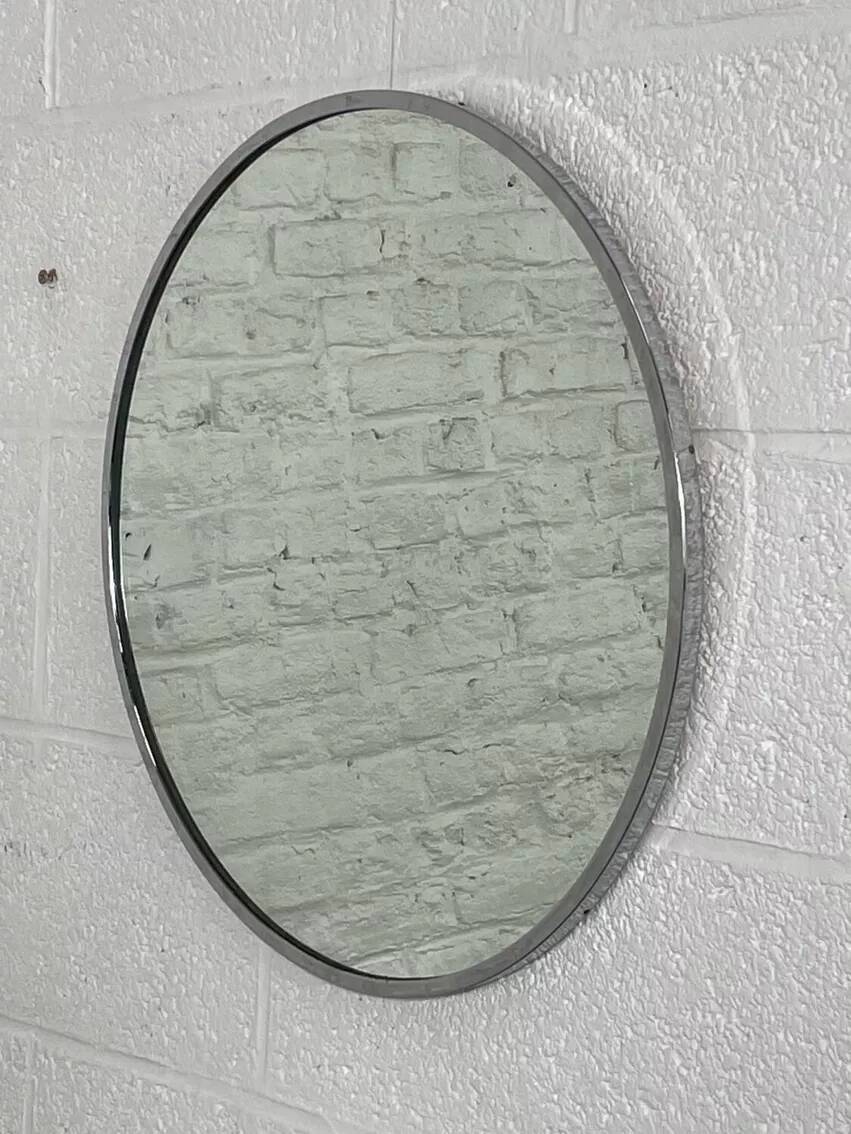 Miroir vintage chromé rond