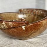 Large vintage ceramic bowl from 1970 in the Vallauris style