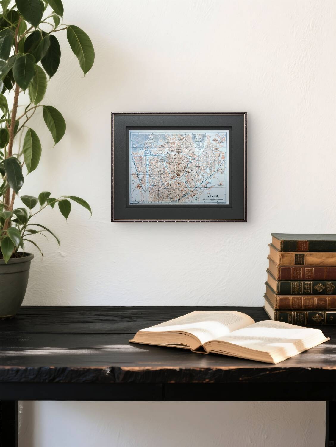 Nîmes, Gard, original plan printed in 1906.