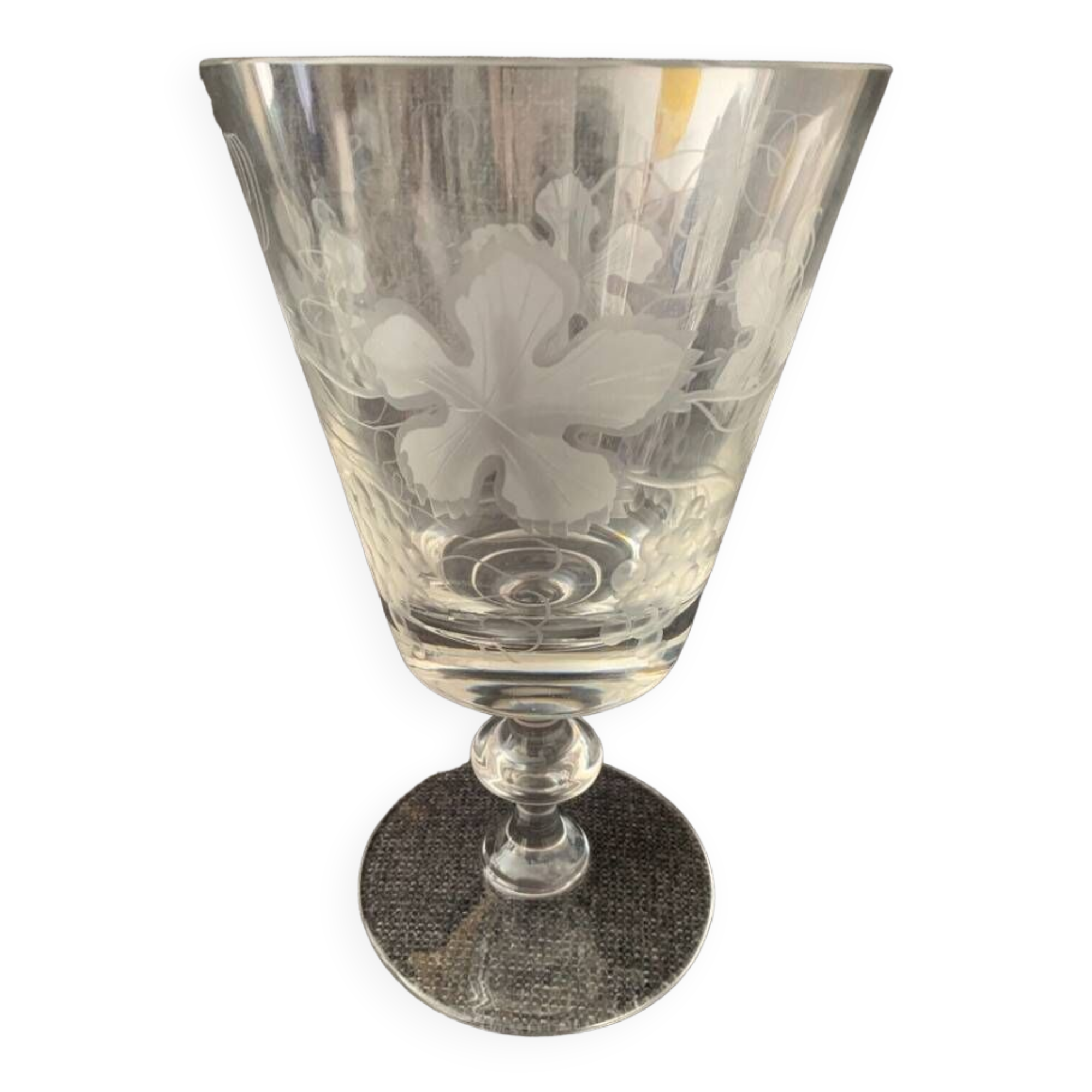 Grande Coupe Cristal Val St Lambert Décor de Pampres